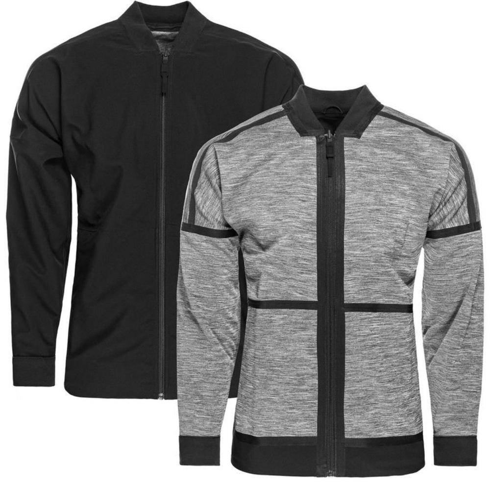 NWT ADIDAS Z.N.E. Reversible Ventilated Jacket L Large Gray Black Men’s